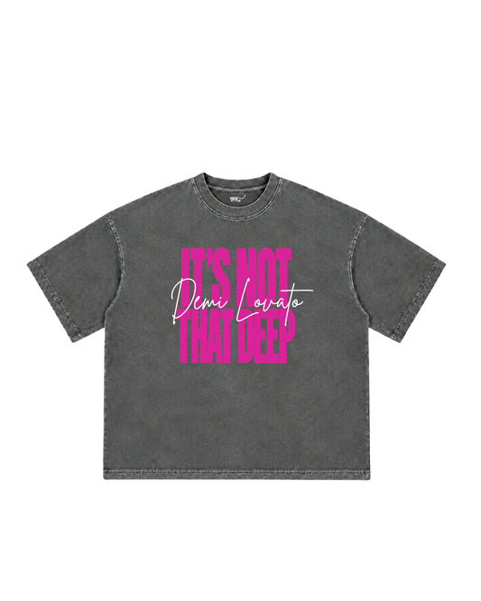 Camiseta Boxy, Demi Lovato, It's Not That Deep.