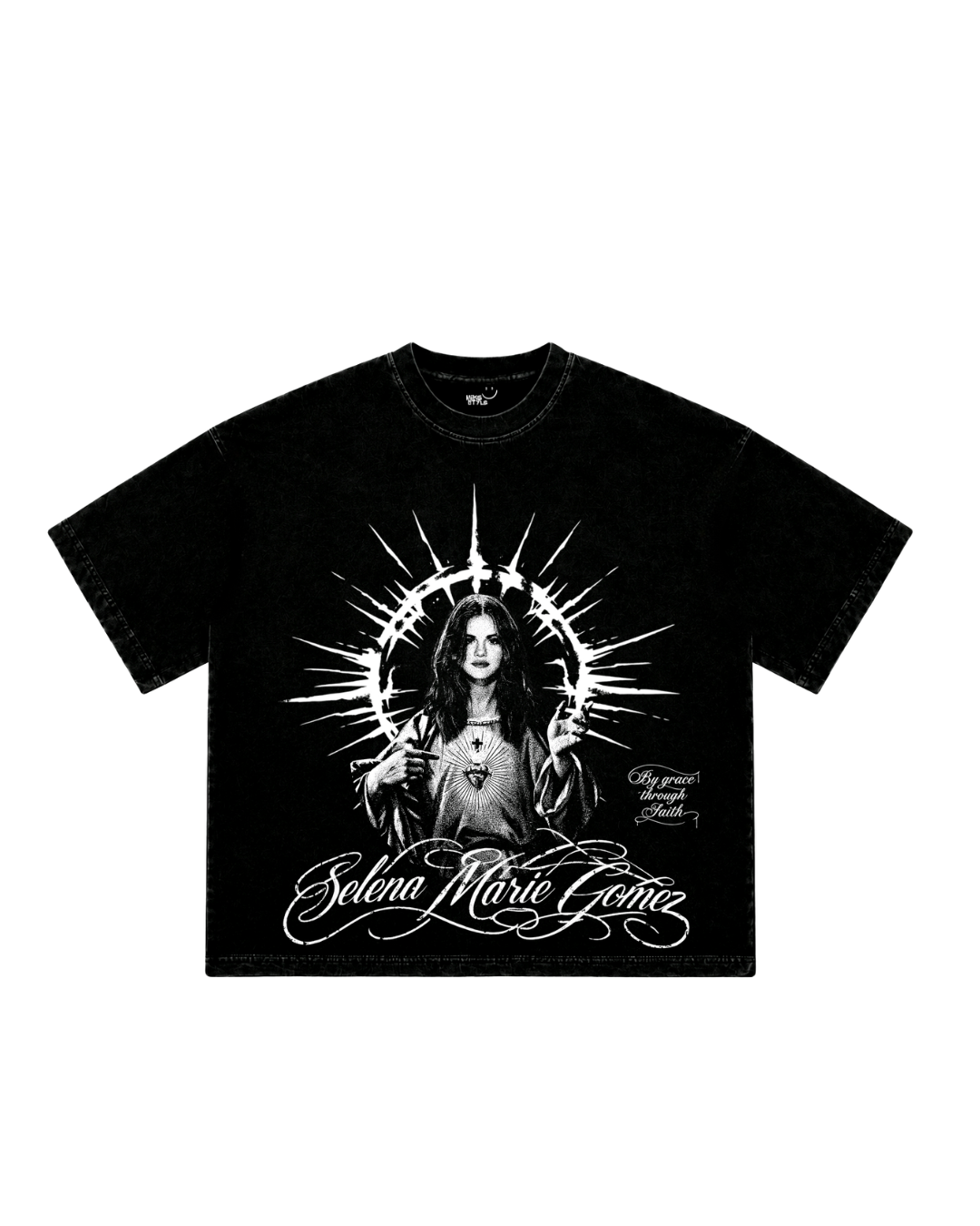 Camiseta Boxy, Selena Gomez, Santa Popstar.
