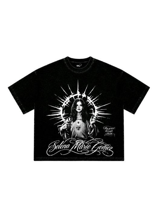 Camiseta Boxy, Selena Gomez, Santa Popstar.