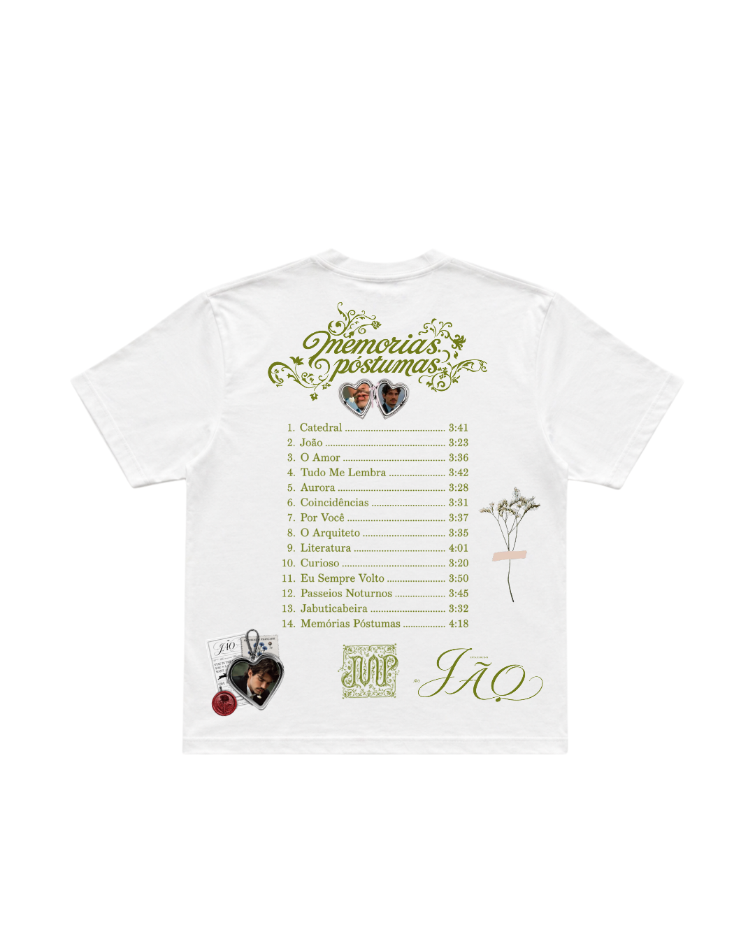 Camiseta, Jão, Memórias Póstumas.