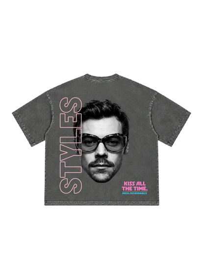 Camiseta Boxy, Harry Styles, Kiss All The Time.