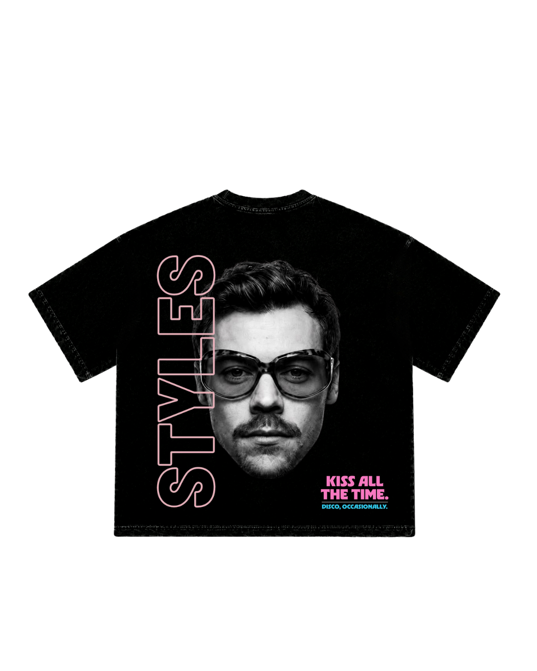 Camiseta Boxy, Harry Styles, Kiss All The Time.