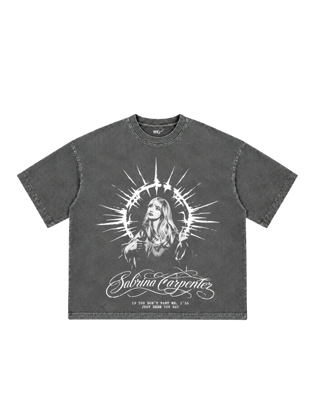 Camiseta Boxy, Sabrina Carpenter, Santa Popstar.