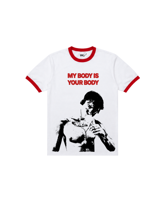 Ringer Tee, My Body is Your Body.